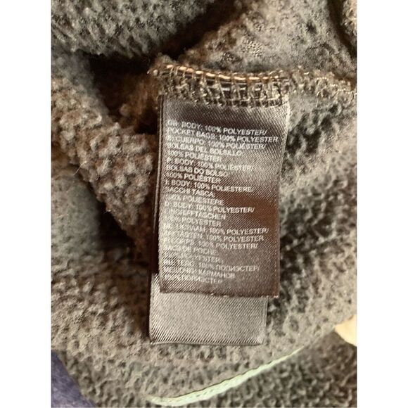 The North Face Womens Fuzzy Hoodie Sz Small Gray Zipped Pockets Long Sleeve Pull - Picture 5 of 5